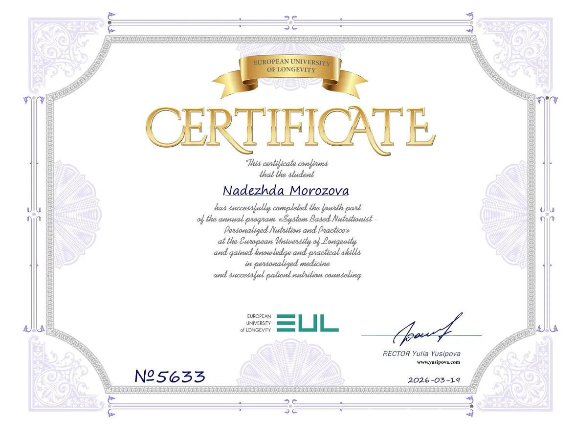 Personalised nutrition in practice — European University of Longevity
